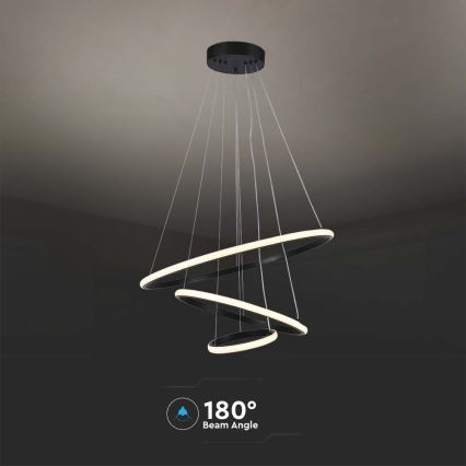 Candelabro suspenso LED LED/32W/230V 3000K preto