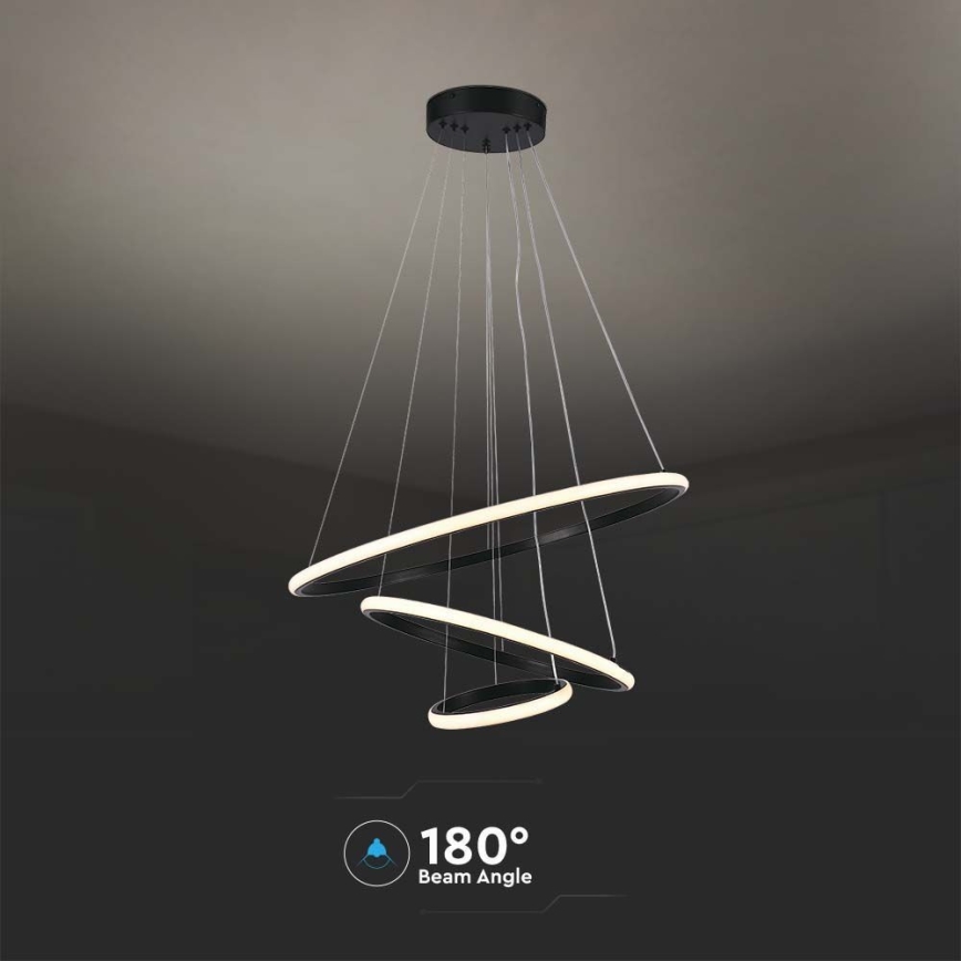 Candelabro suspenso LED LED/32W/230V 3000K preto
