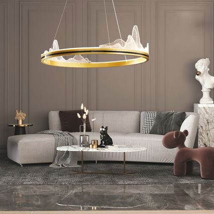 Candelabro suspenso LED LED/35W/230V 3000K dourada