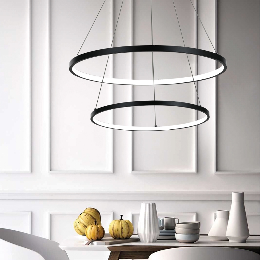 Candelabro suspenso LED LED/37W/230V 3000K preto