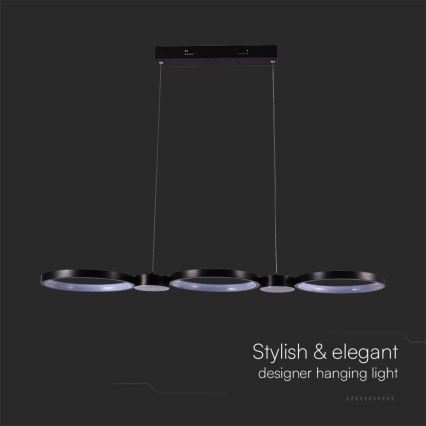 Candelabro suspenso LED LED/38W/230V 3000K preto