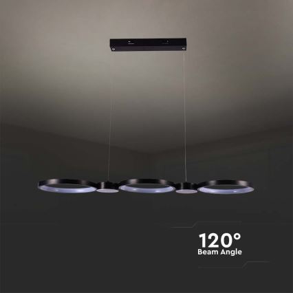 Candelabro suspenso LED LED/38W/230V 3000K preto
