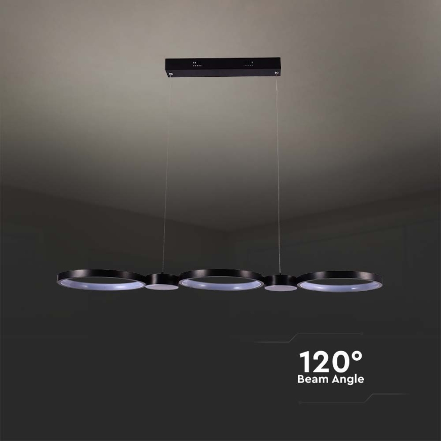 Candelabro suspenso LED LED/38W/230V 4000K preto