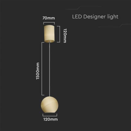 Candelabro suspenso LED LED/8,5W/230V 3000K cinzento