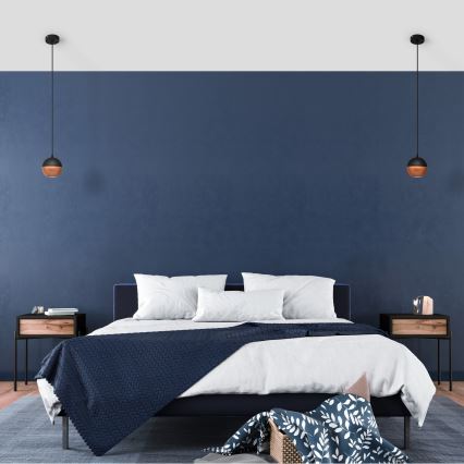 Candelabro suspenso LED MIDWAY 1xGU10/4,8W/230V preto/cobre