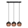 Candelabro suspenso LED MIDWAY 3xGU10/4,8W/230V preto/cobre