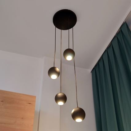 Candelabro suspenso LED MIDWAY 4xGU10/4,8W/230V preto