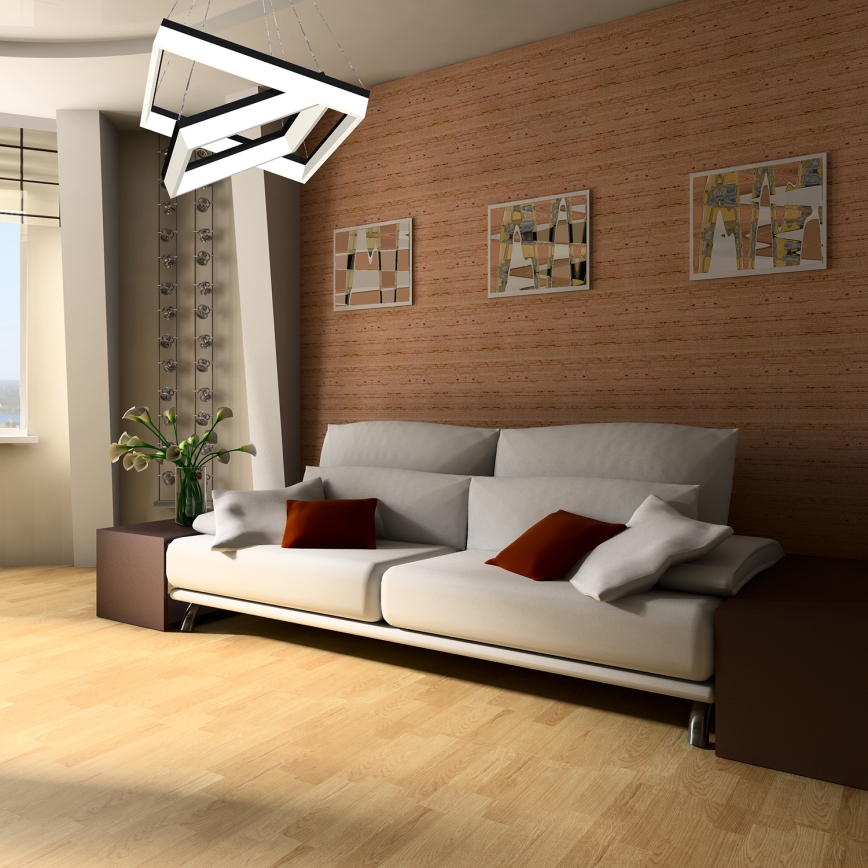 Candelabro suspenso LED NERO 2xLED/80W/230V