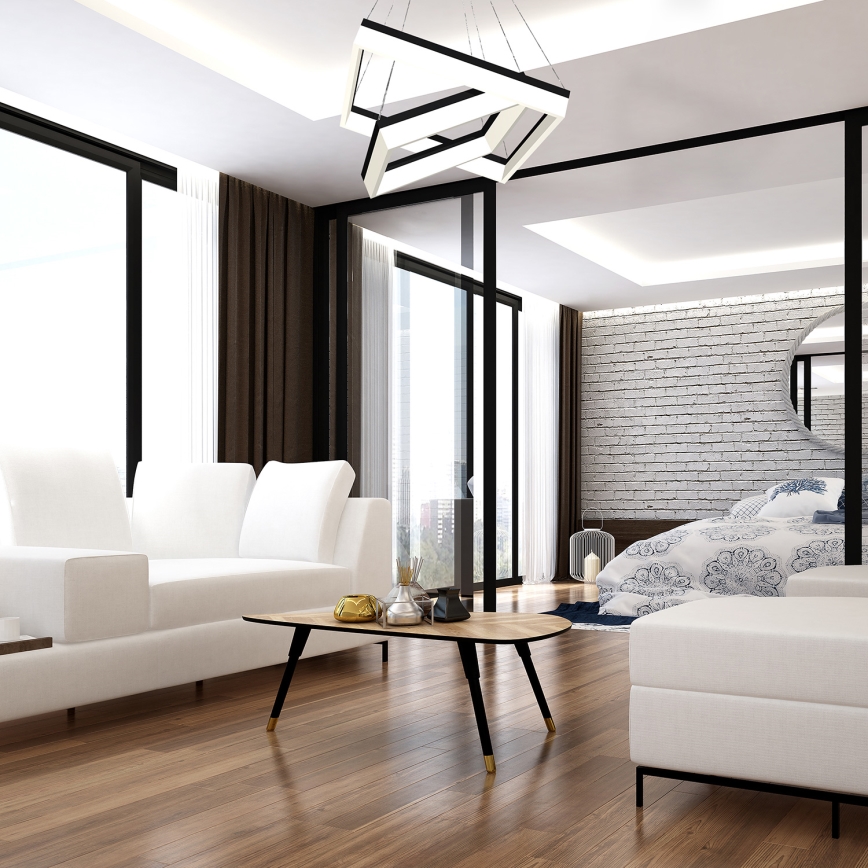 Candelabro suspenso LED NERO 2xLED/80W/230V