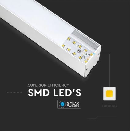 Candelabro suspenso LED SAMSUNG CHIP LED/40W/230V 6400K branco