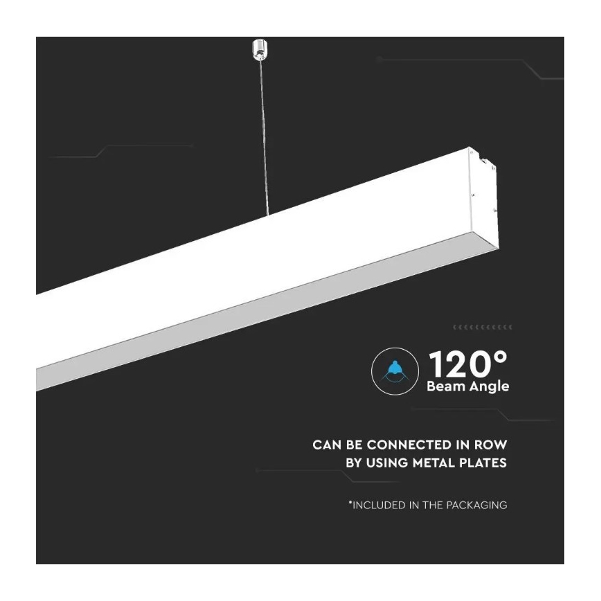 Candelabro suspenso LED SAMSUNG CHIP LED/40W/230V 6400K branco