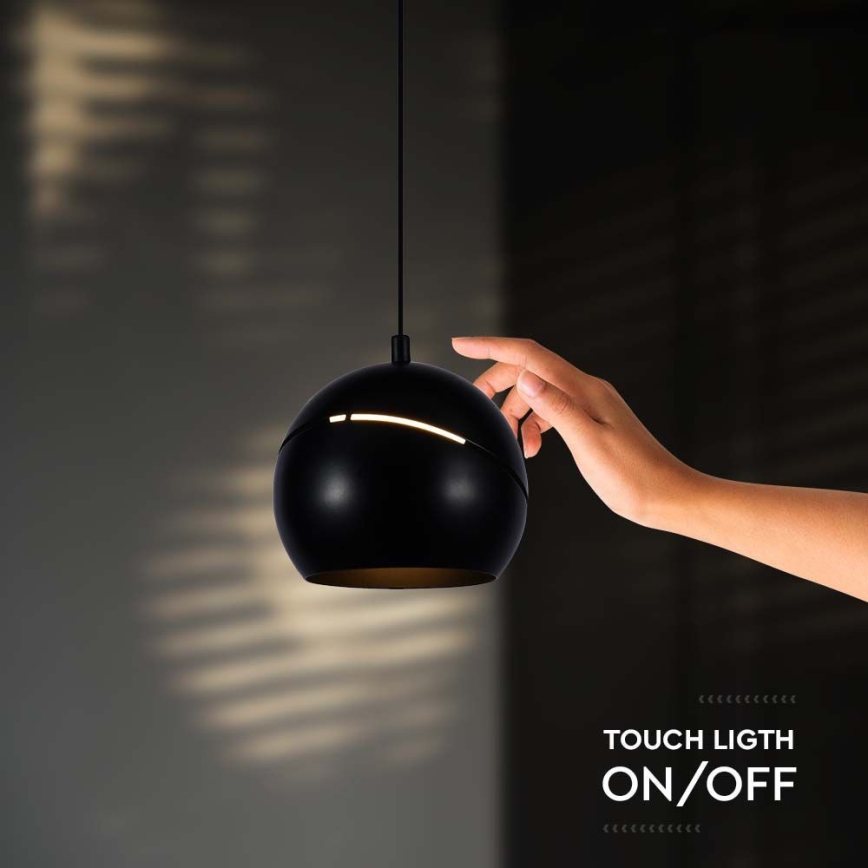 Candelabro suspenso LED táctil LED/8,5W/230V 3000K preto