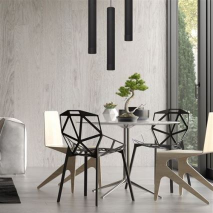 Candelabro suspenso LED TUBA 1xGU10/4,8W/230V preto