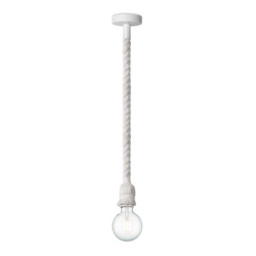 Candelabro suspenso LEONARDO ROPE 1xE27/10W/230V branco
