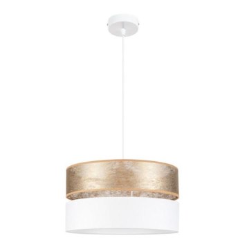 Candelabro suspenso LIMA 1xE27/60W/230V branco/dourado