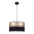 Candelabro suspenso LIMA 1xE27/60W/230V dourado/preto