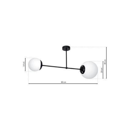 Candelabro suspenso LIMA 2xE14/40W/230V