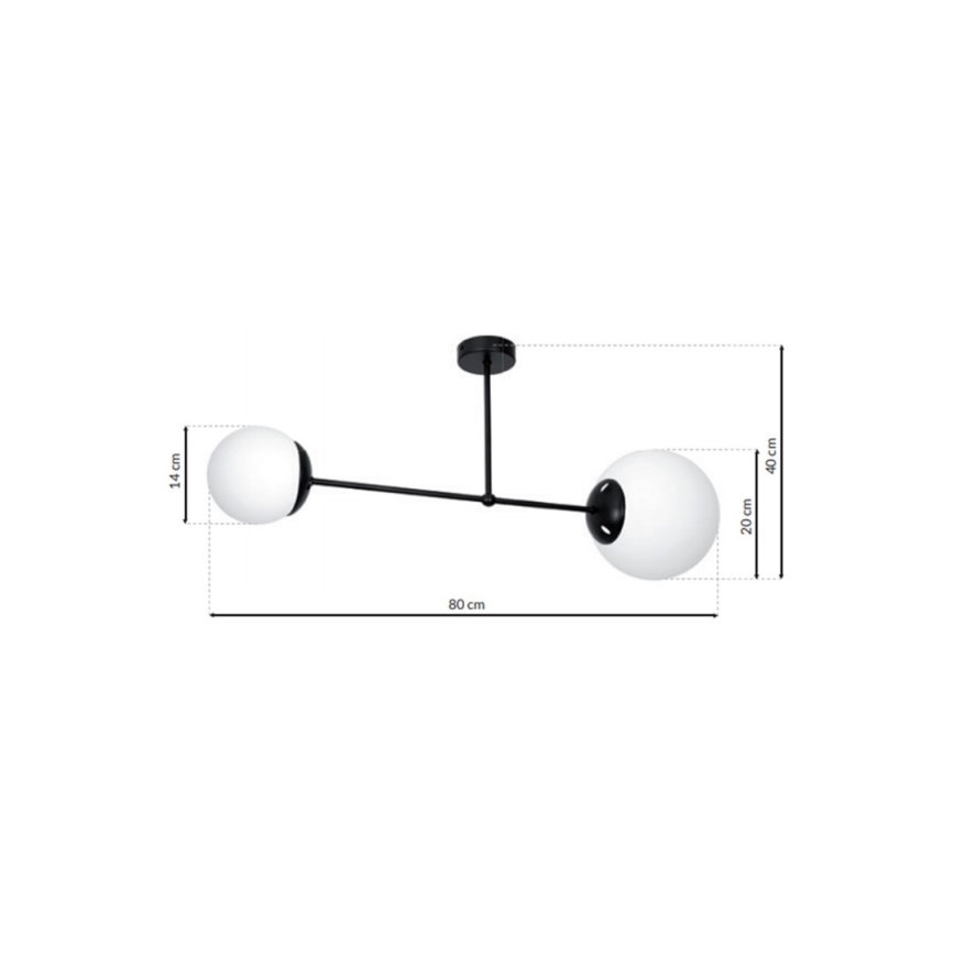 Candelabro suspenso LIMA 2xE14/40W/230V