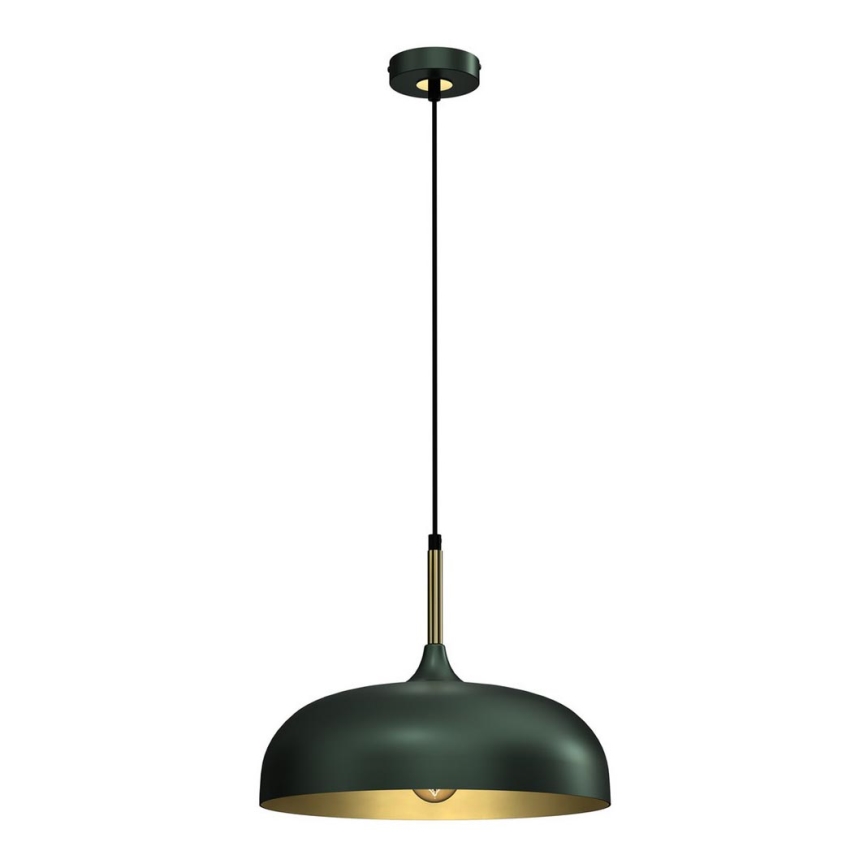 Candelabro suspenso LINCOLN 1xE27/60W/230V d. 35 cm verde