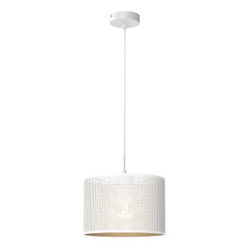 Candelabro suspenso LOFT SHADE 1xE27/60W/230V diâmetro 25 cm branco/dourado