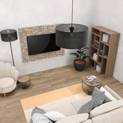 Candelabro suspenso LOFT SHADE 1xE27/60W/230V diâmetro 40 cm preto