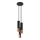 Candelabro suspenso LOOPEZ 3xGU10/40W/230V redondo preto/cobre