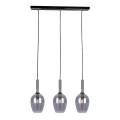 Candelabro suspenso LUGANO 3xE14/40W/230V cinzento