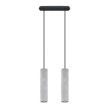 Candelabro suspenso LUVO 2xGU10/40W/230V betão/preto