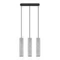 Candelabro suspenso LUVO 3xGU10/40W/230V betão/preto