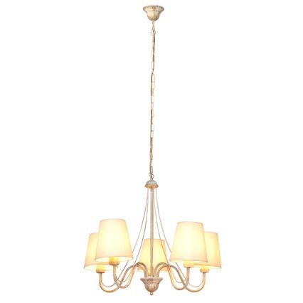 Candelabro suspenso MALBO 5xE27/15W/230V bege