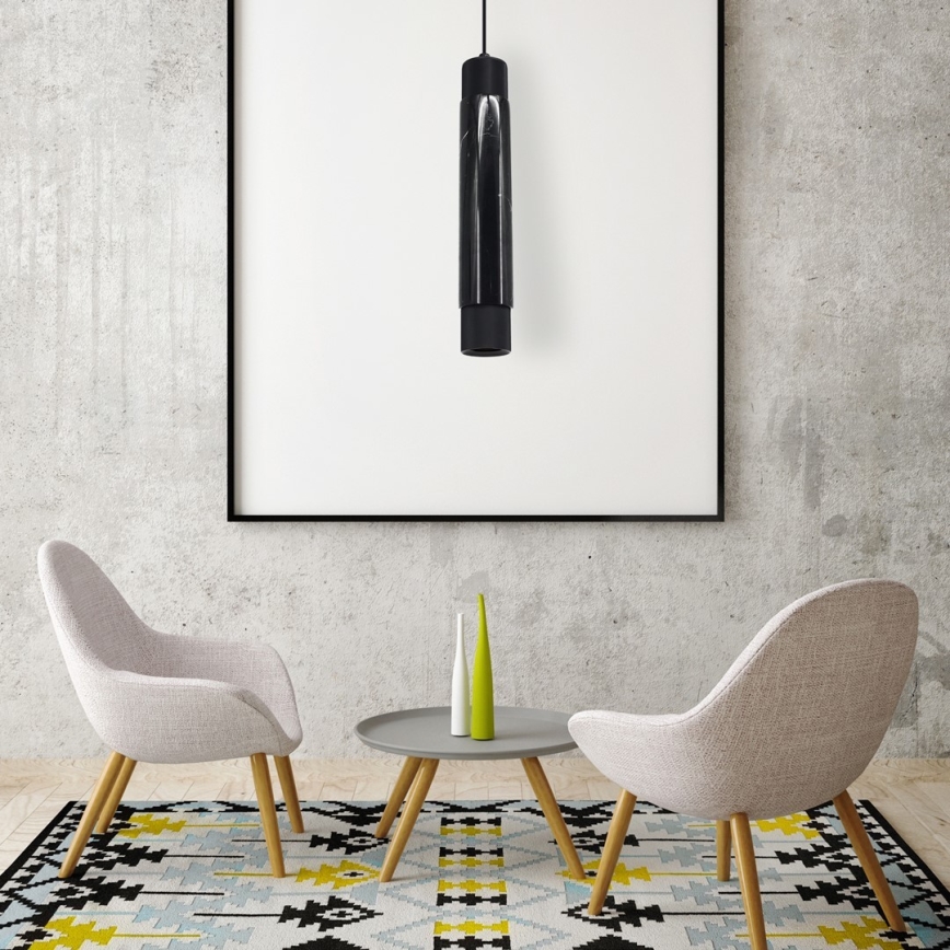 Candelabro suspenso MARBLE 1xGU10/8W/230V preto