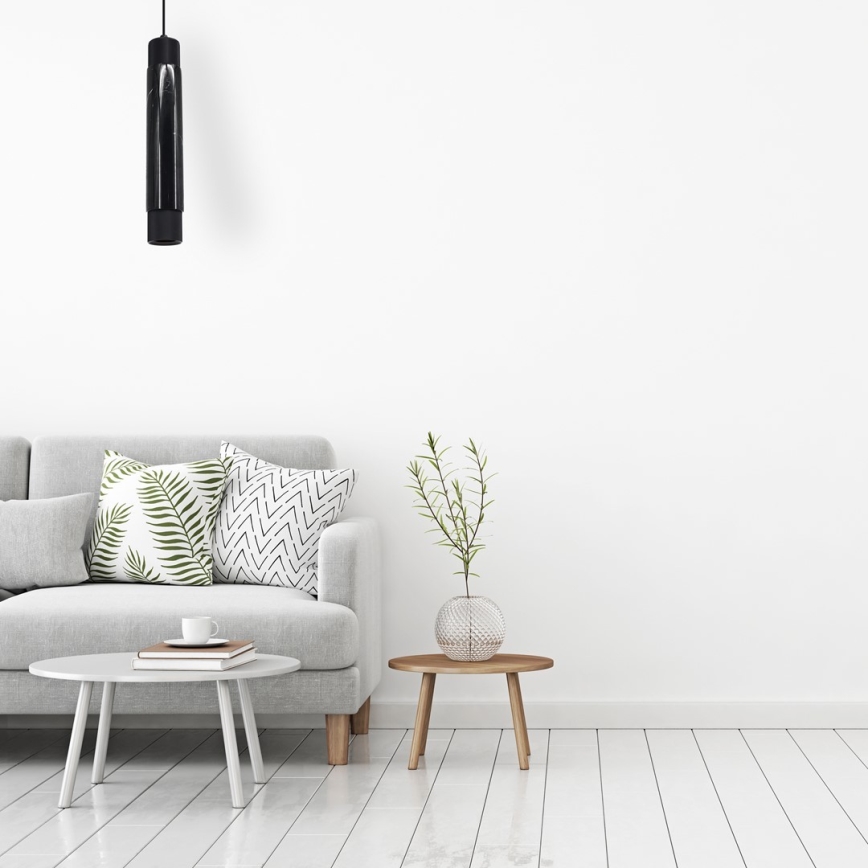 Candelabro suspenso MARBLE 1xGU10/8W/230V preto