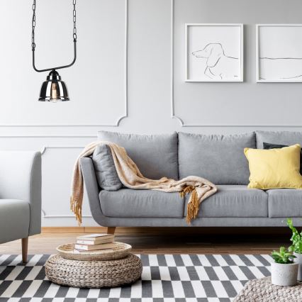 Candelabro suspenso MARIO 1xE27/60W/230V cromado