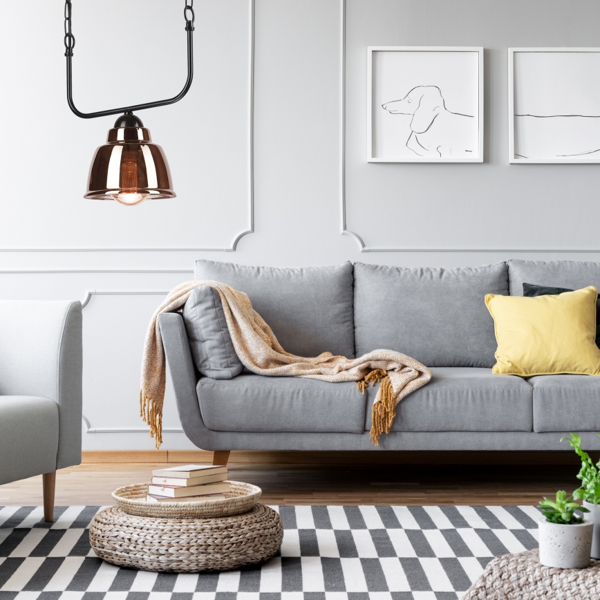 Candelabro suspenso MARIO 1xE27/60W/230V latão