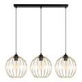 Candelabro suspenso MATT 3xE27/60W/230V preto/dourado