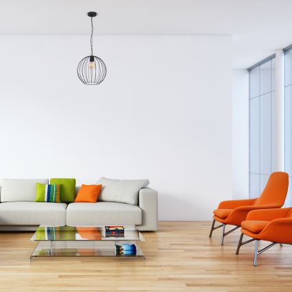 Candelabro suspenso MERCURE 1xE27/15W/230V preto