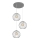 Candelabro suspenso MERCURE 3xE27/15W/230V cinzento