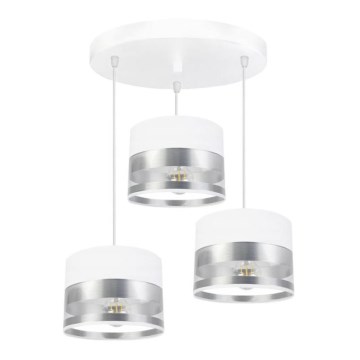 Candelabro suspenso MILO 3xE27/60W/230V prateado