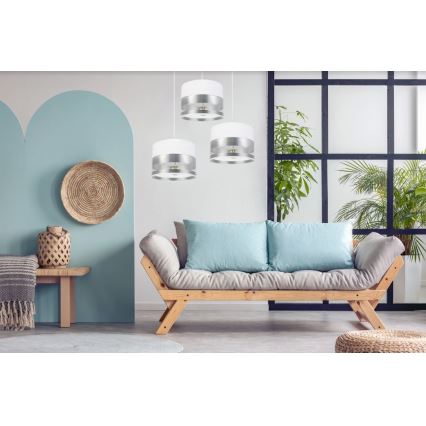 Candelabro suspenso MILO 3xE27/60W/230V prateado