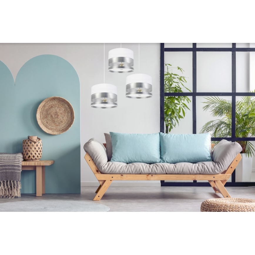 Candelabro suspenso MILO 3xE27/60W/230V prateado