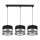 Candelabro suspenso MILO 3xE27/60W/230V prateado/preto