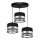 Candelabro suspenso MILO 3xE27/60W/230V prateado/preto