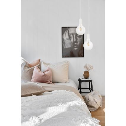 Candelabro suspenso MIROS 2xE27/60W/230V redondo branco