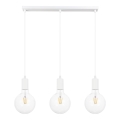 Candelabro suspenso MIROS 3xE27/60W/230V branco
