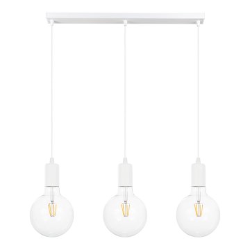 Candelabro suspenso MIROS 3xE27/60W/230V branco