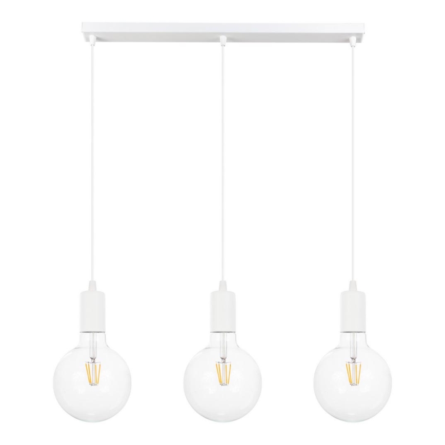 Candelabro suspenso MIROS 3xE27/60W/230V branco