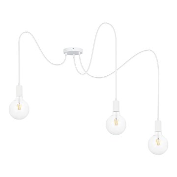Candelabro suspenso MIROS 3xE27/60W/230V branco