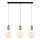 Candelabro suspenso MIROS 3xE27/60W/230V preto/cobre