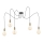 Candelabro suspenso MIROS 5xE27/60W/230V preto/dourado