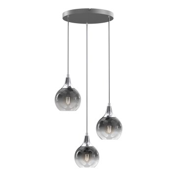 Candelabro suspenso MONTE 3xE27/60W/230V cromado mate